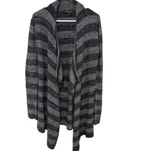 Barefoot Dreams Gray and Black Cardigan Sweater-Size S/M